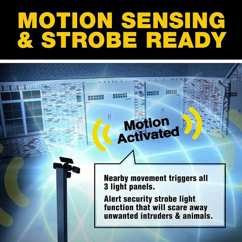 Motion Sensor Floodlight Outdoor LED, Remote Control Waterproof Light for Home