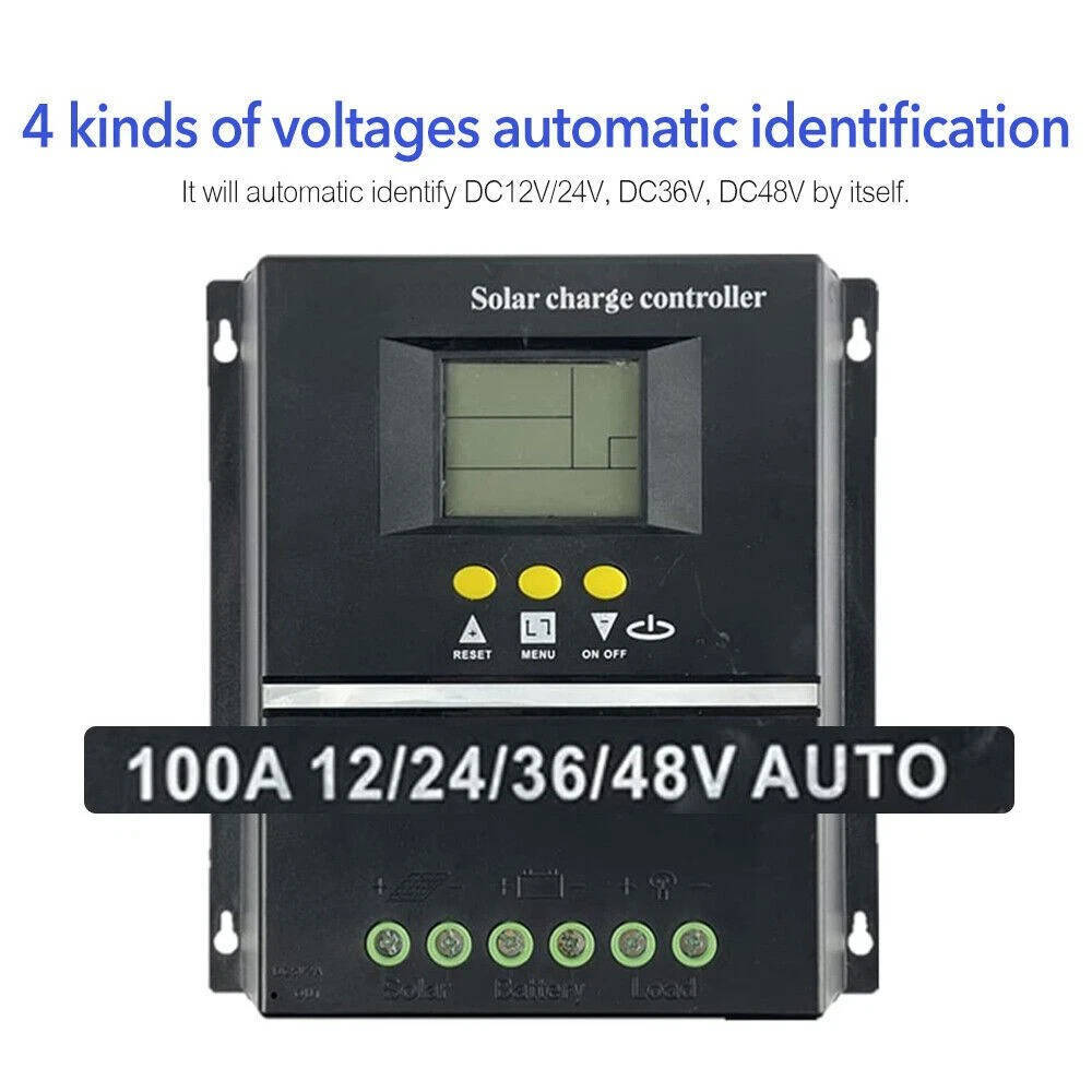 400W MPPT Solar Charge Controller, 12V 24V 36V 48V Solar Battery Charging Controller for Solar Panels