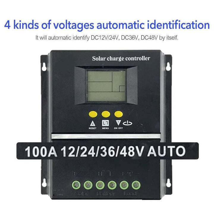 400W MPPT Solar Charge Controller, 12V 24V 36V 48V Solar Battery Charging Controller for Solar Panels