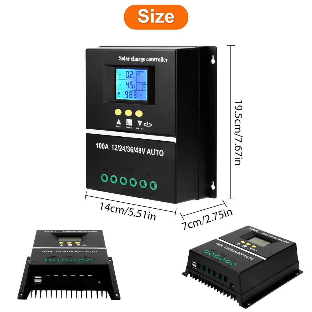 400W MPPT Solar Charge Controller, 12V 24V 36V 48V Solar Battery Charging Controller for Solar Panels