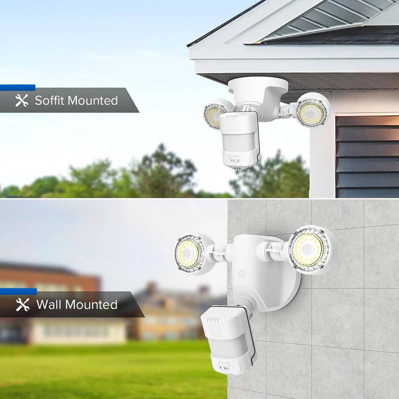 15W 2000 Lumens Motion Sensor LED Flood Light, 180 Degree Outdoor Security Light White