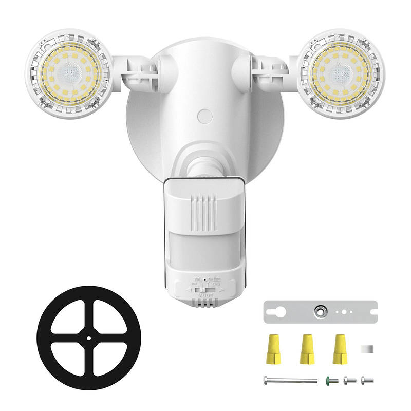 15W 2000 Lumens Motion Sensor LED Flood Light, 180 Degree Outdoor Security Light White