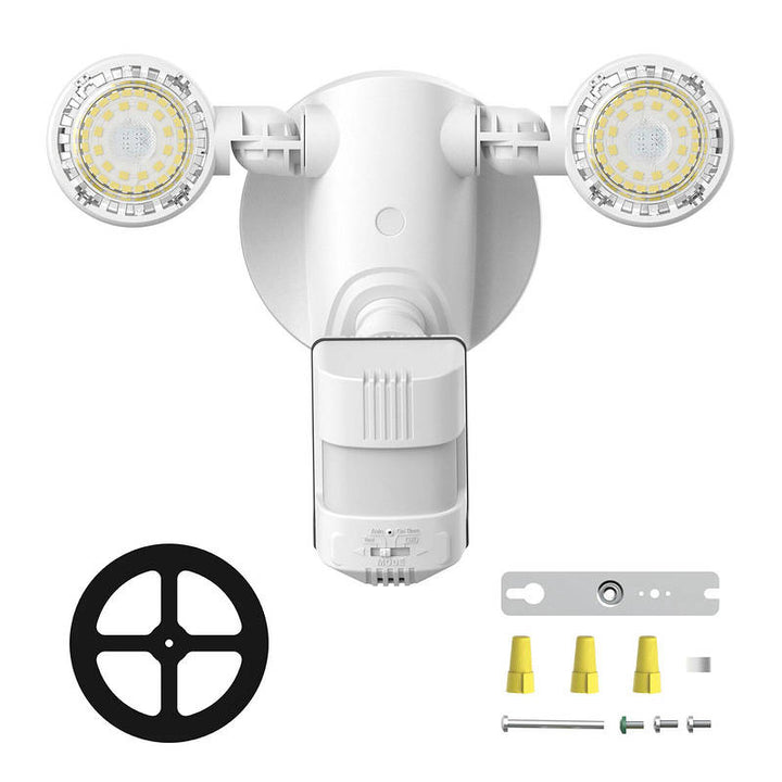 15W 2000 Lumens Motion Sensor LED Flood Light, 180 Degree Outdoor Security Light White