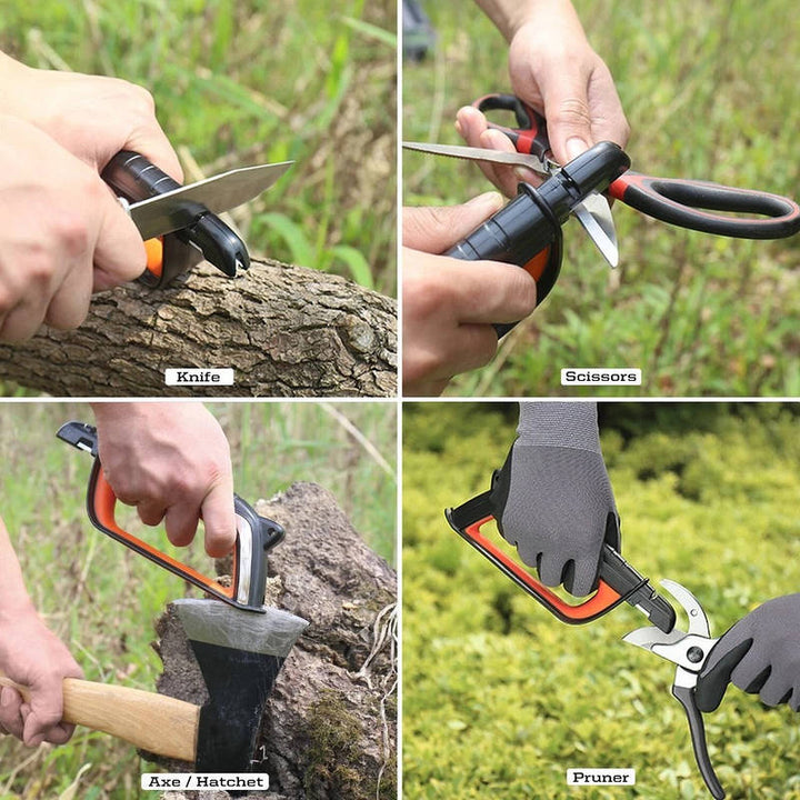 Multi Tool Sharpener for Garden Tools, Lawn Mower Blade Axe Pruner Shears Sharpening Tool