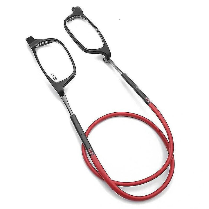 Bifocal Eyeglasses with Magnetic Closure and Hanging Neck Cord