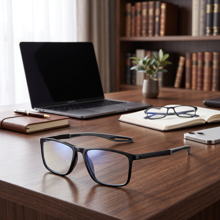 Progressive Titanium Glasses with Blue Light Blocking and Scratch Resistant Coating