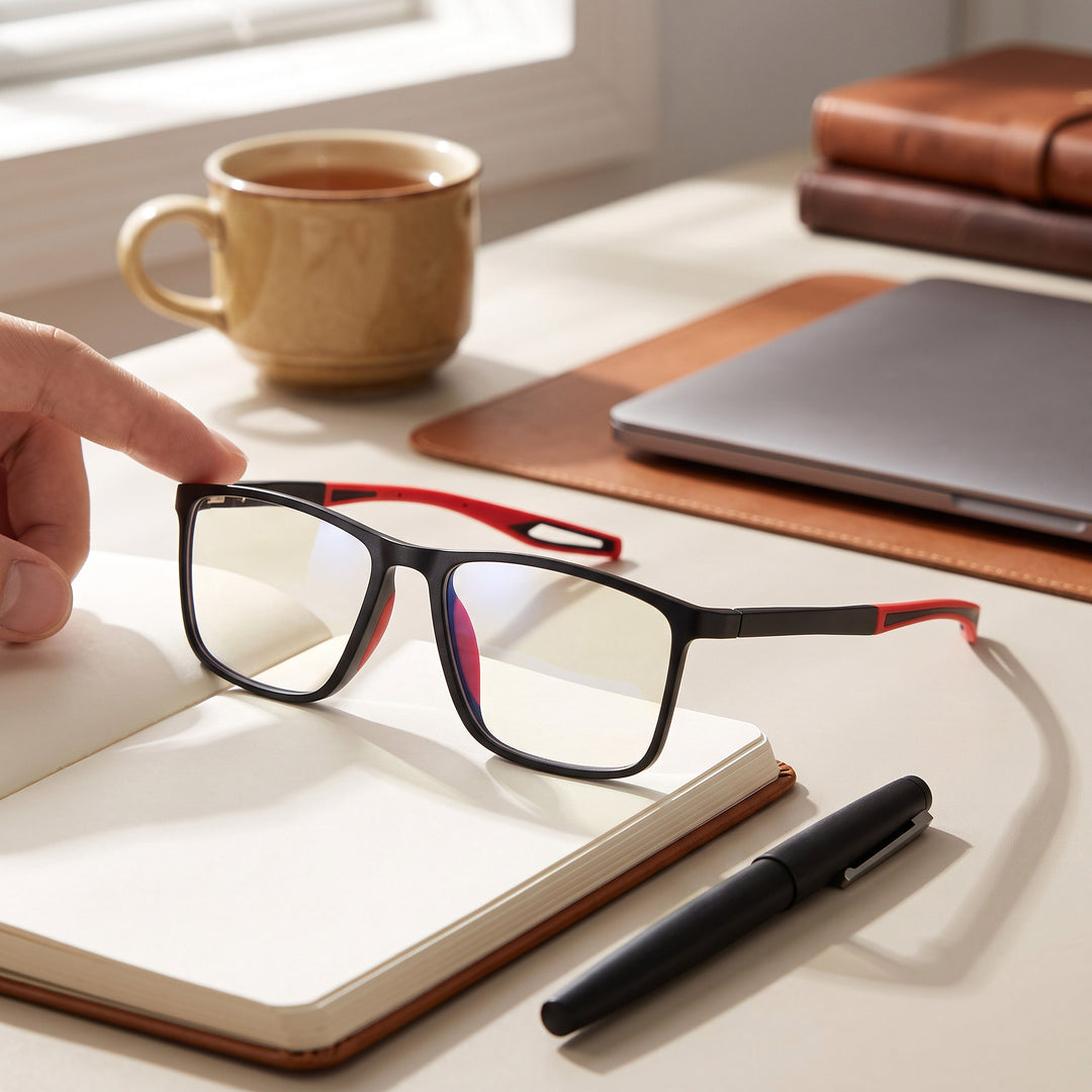 Progressive Titanium Glasses with Blue Light Blocking and Scratch Resistant Coating