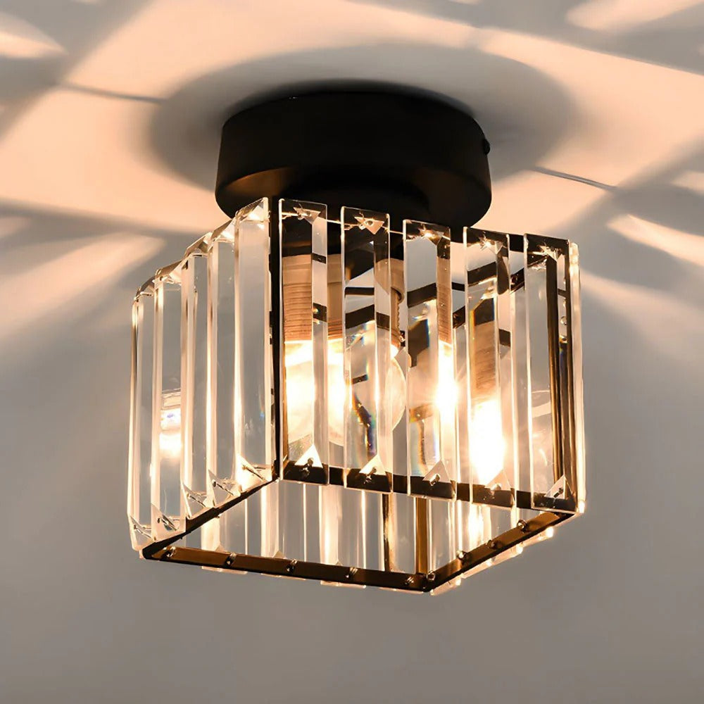 Crystal Glass Ceiling Light for Bedroom, Living Room, Dining Room