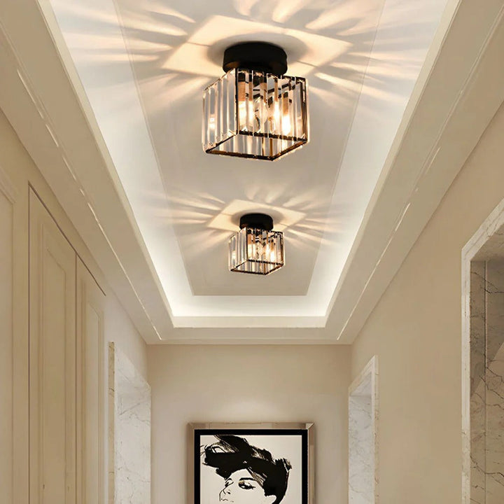 Crystal Glass Ceiling Light for Bedroom, Living Room, Dining Room