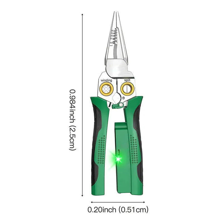 8 in 1 Wire Stripper and Multi Function Pliers with LED Light, Cable Cutter and Wire Tool
