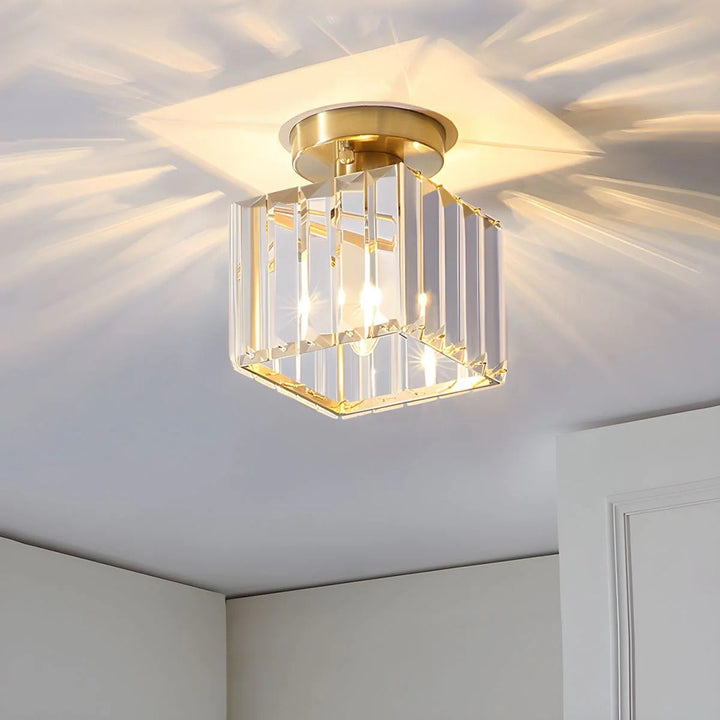 Crystal Glass Ceiling Light for Bedroom, Living Room, Dining Room
