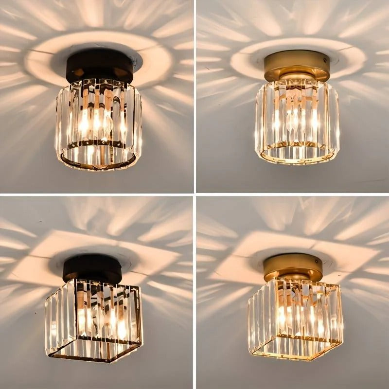 Crystal Glass Ceiling Light for Bedroom, Living Room, Dining Room