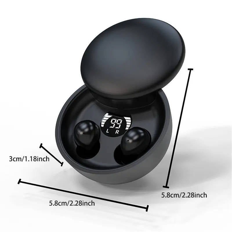Mini Bluetooth Earbuds, Compact Discreet Wireless Headphones for Sleep and Work, Ergonomic Earphones for Small Ear Canals