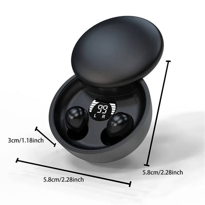 Mini Bluetooth Earbuds, Compact Discreet Wireless Headphones for Sleep and Work, Ergonomic Earphones for Small Ear Canals