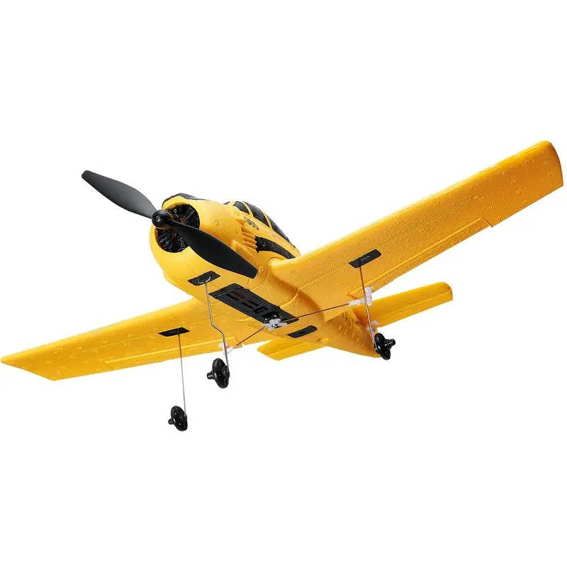 RC Plane 4 Channel 2.4GHz, Easy Fly Trainer with Gyro Stabilizer, 2 Batteries for Beginners and Kids