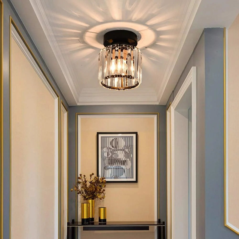 Crystal Glass Ceiling Light for Bedroom, Living Room, Dining Room