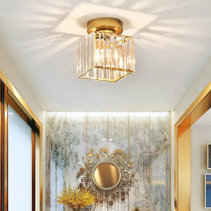 Crystal Glass Ceiling Light for Bedroom, Living Room, Dining Room