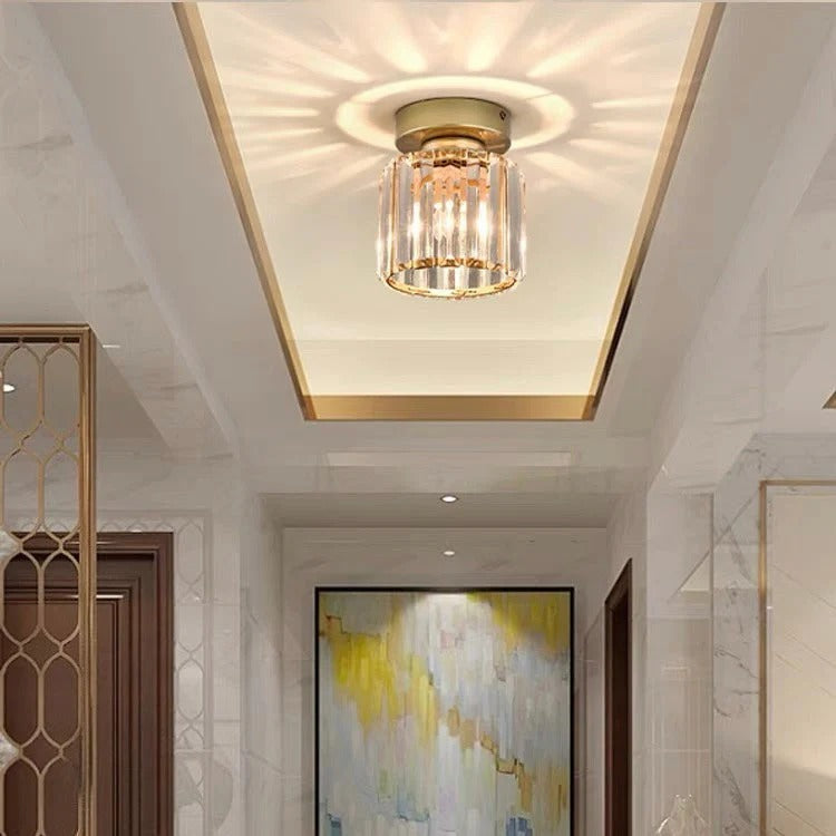 Crystal Glass Ceiling Light for Bedroom, Living Room, Dining Room
