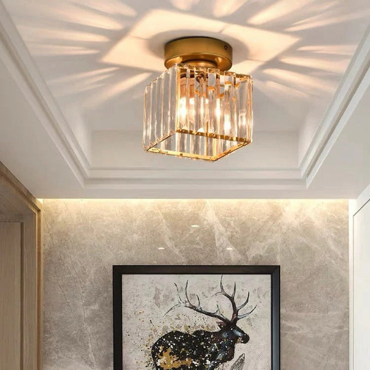 Crystal Glass Ceiling Light for Bedroom, Living Room, Dining Room