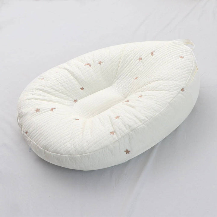 Baby Lounger Pillow, Ergonomic Cotton Nest with Anti Reflux Support
