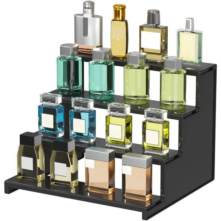 4 Tier Perfume Display Stand Organizer, Cologne Storage Shelf for Vanity, Bathroom, Countertop