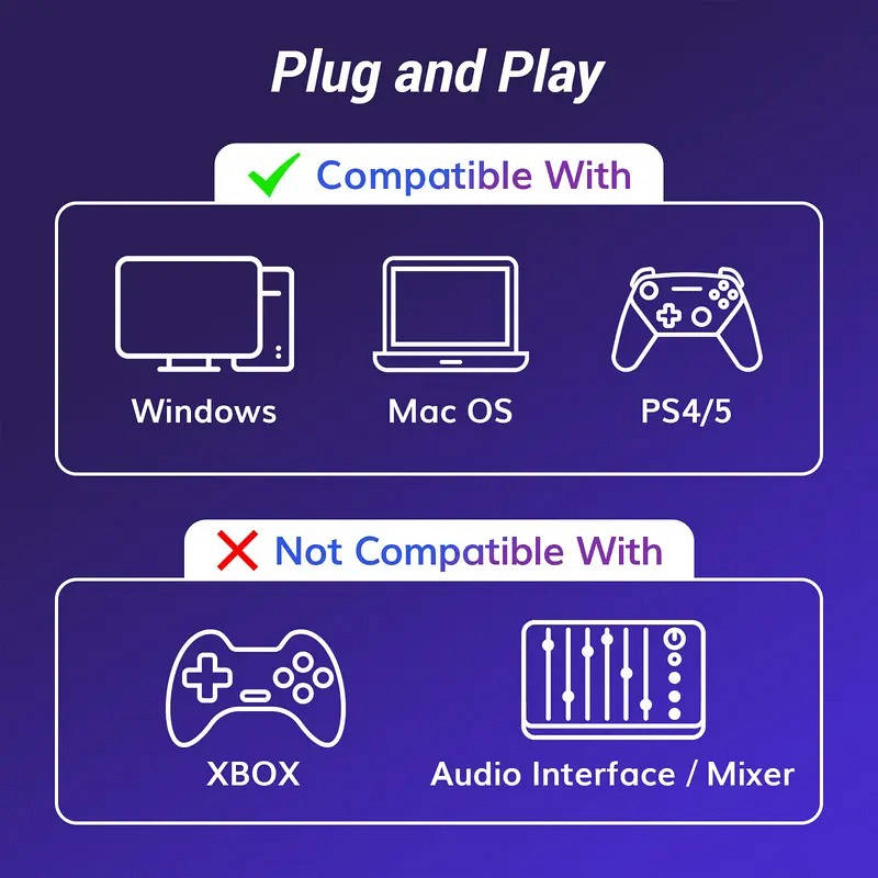 USB Gaming Microphone RGB for PC PS4 PS5, Streaming Podcast Mic with One Tap Mute Sound Control Mount Adapter