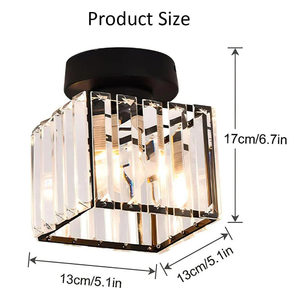Crystal Glass Ceiling Light for Bedroom, Living Room, Dining Room