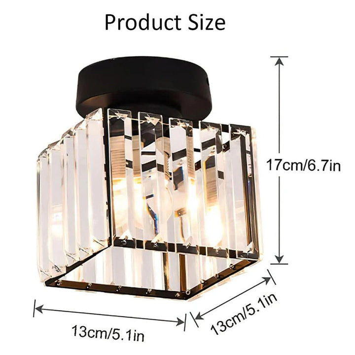Crystal Glass Ceiling Light for Bedroom, Living Room, Dining Room