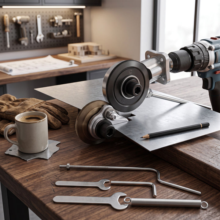 Drill Attachment Metal Cutter with Plate, Shears and Nibbler Heads