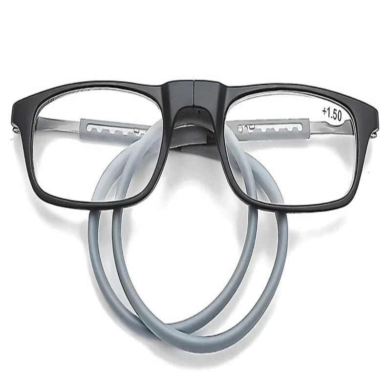 Bifocal Eyeglasses with Magnetic Closure and Hanging Neck Cord