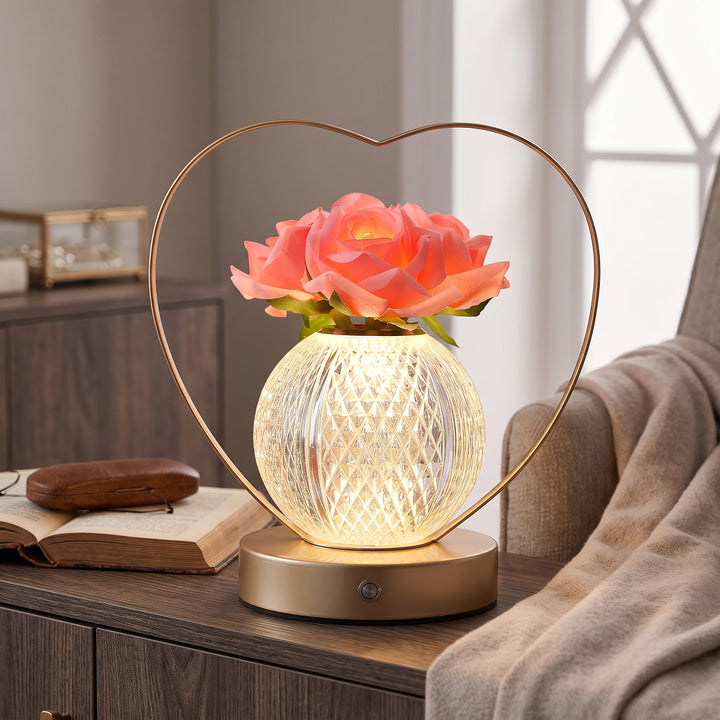 Rechargeable Sunflower Night Light with Touch Dimming and Charging Cable