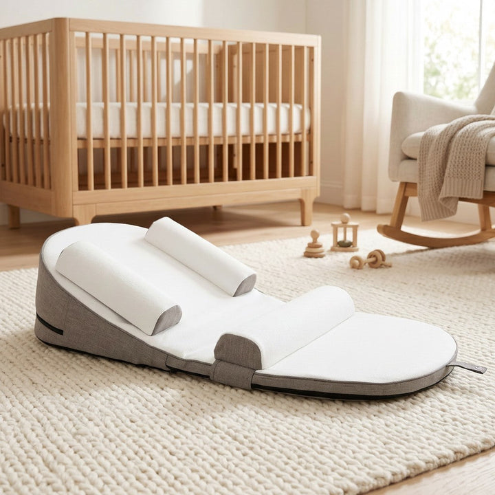Infant Wedge Pillow with Memory Foam Core and Removable Cover for Crib Sleep