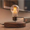 Floating Bulb Lamp with Walnut Wood Base and Magnetic Levitation, 50000 Hour LED