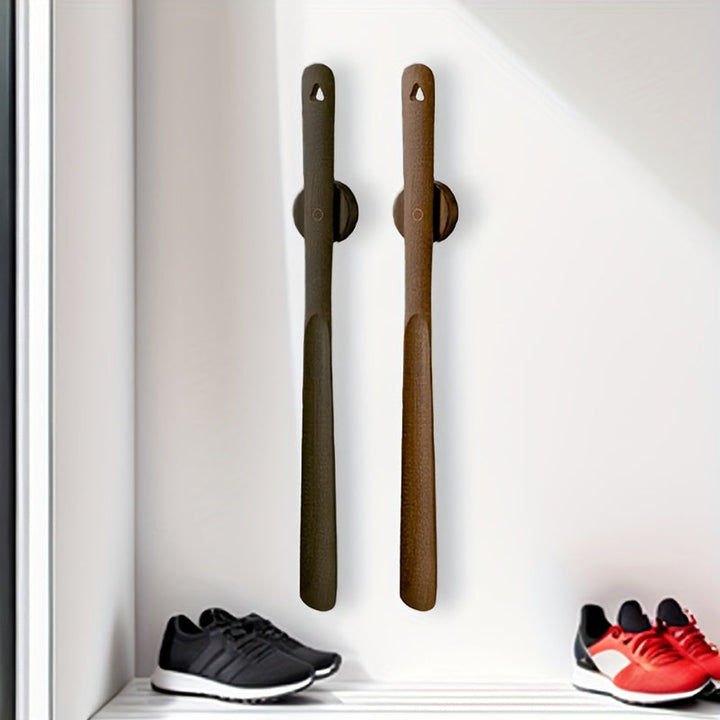 Extra Long Shoe Horn with Smooth Curved Surface and Comfortable Grip Handle