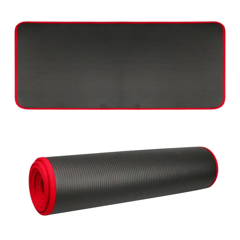 Exercise Mat 0.3 Inches Thick with Textured Non-Slip Surface and Joint Cushioning 72 x 24 Inches