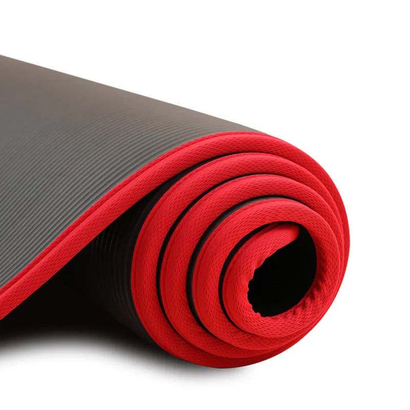 Exercise Mat 0.3 Inches Thick with Textured Non-Slip Surface and Joint Cushioning 72 x 24 Inches