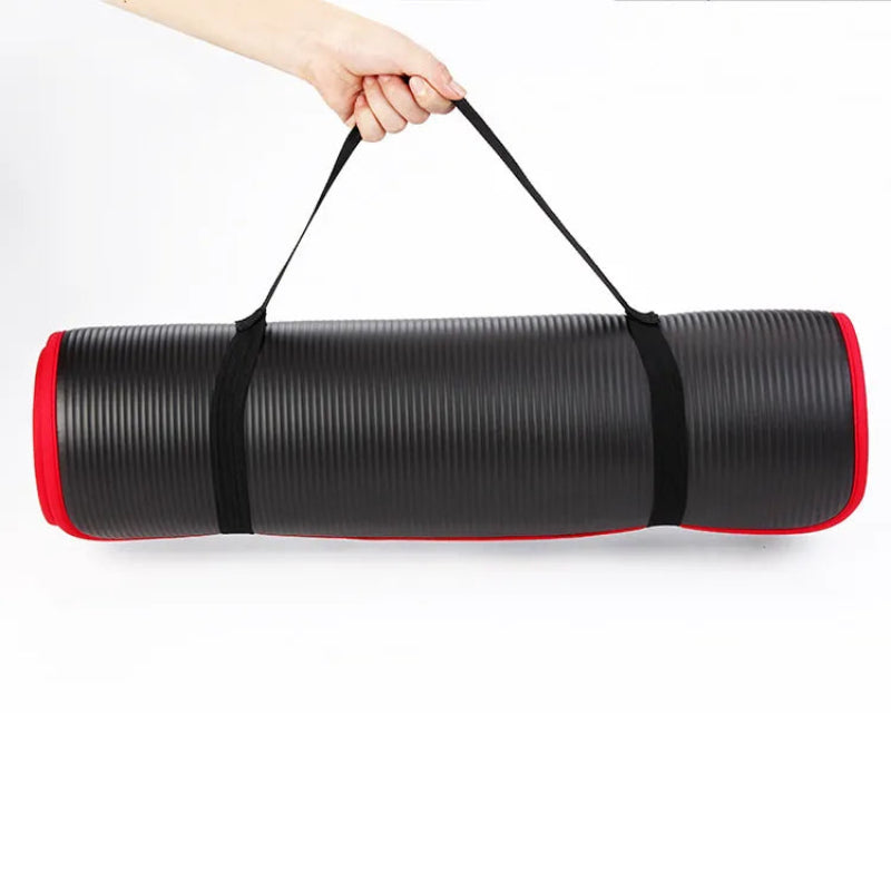 Exercise Mat 0.3 Inches Thick with Textured Non-Slip Surface and Joint Cushioning 72 x 24 Inches