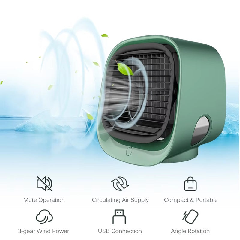3-in-1 Mini Air Conditioner with Cooling, Humidifying and Air Purifying