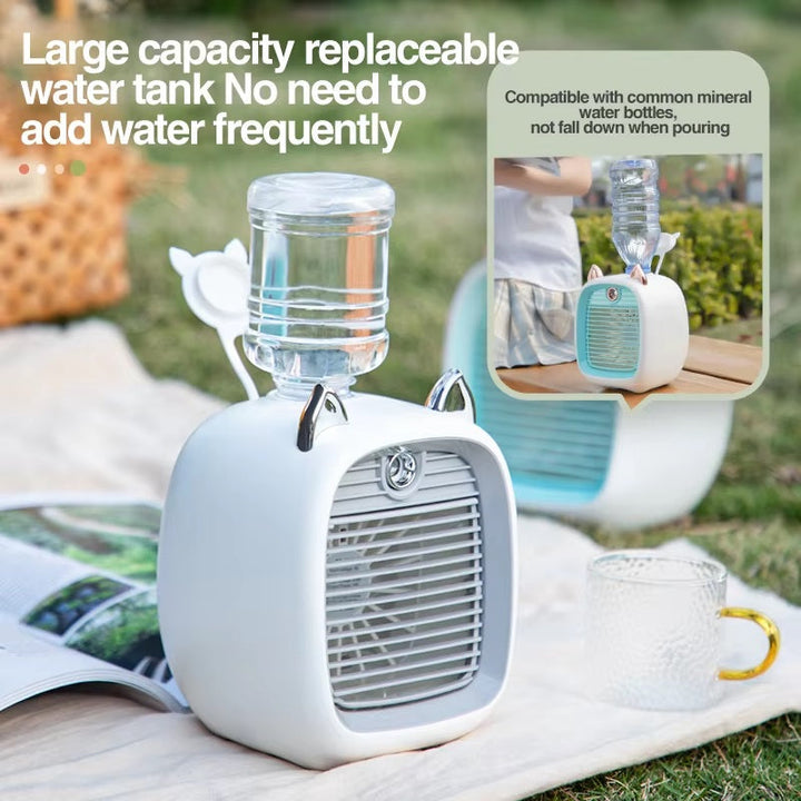 Mini Air Conditioner with 3-Speed Fan and Mist Sprayer