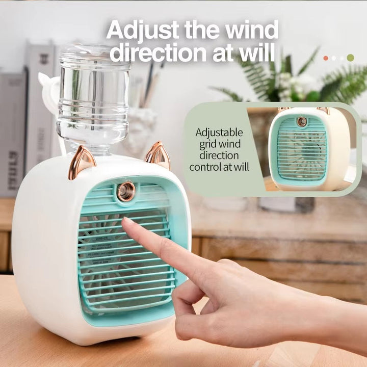 Mini Air Conditioner with 3-Speed Fan and Mist Sprayer