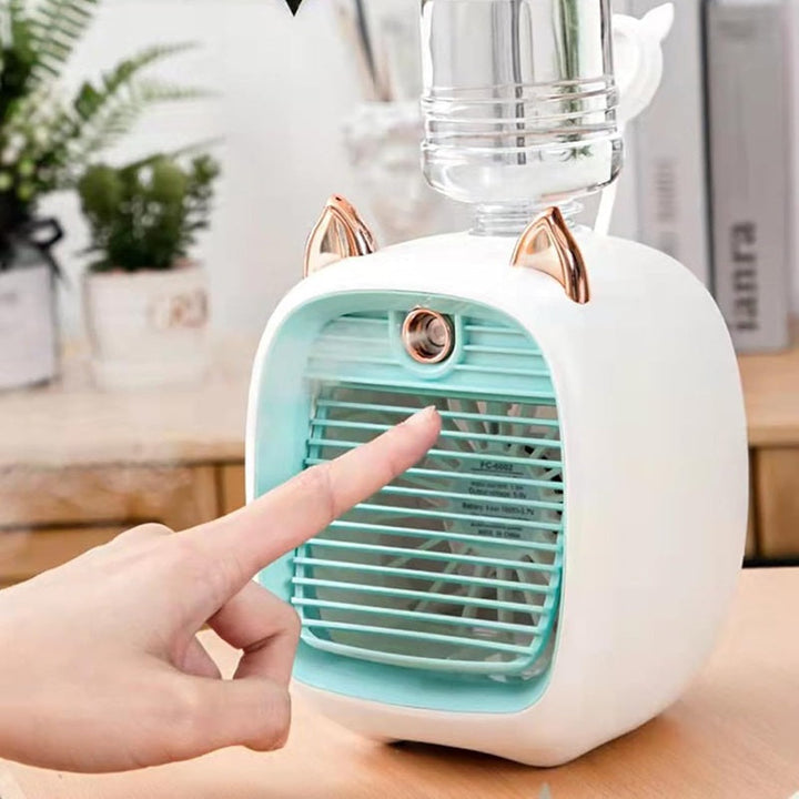 Mini Air Conditioner with 3-Speed Fan and Mist Sprayer
