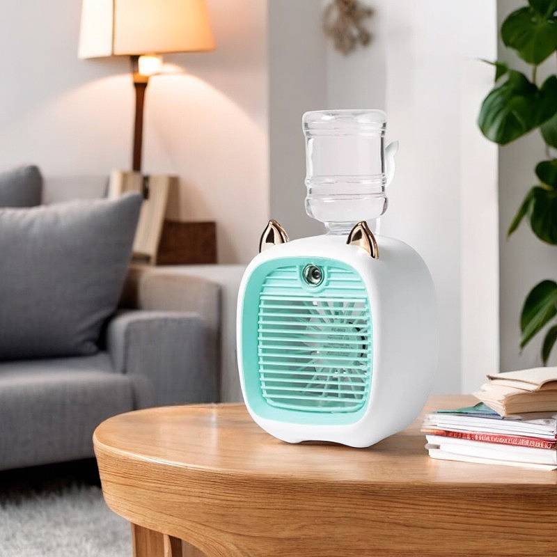 Mini Air Conditioner with 3-Speed Fan and Mist Sprayer
