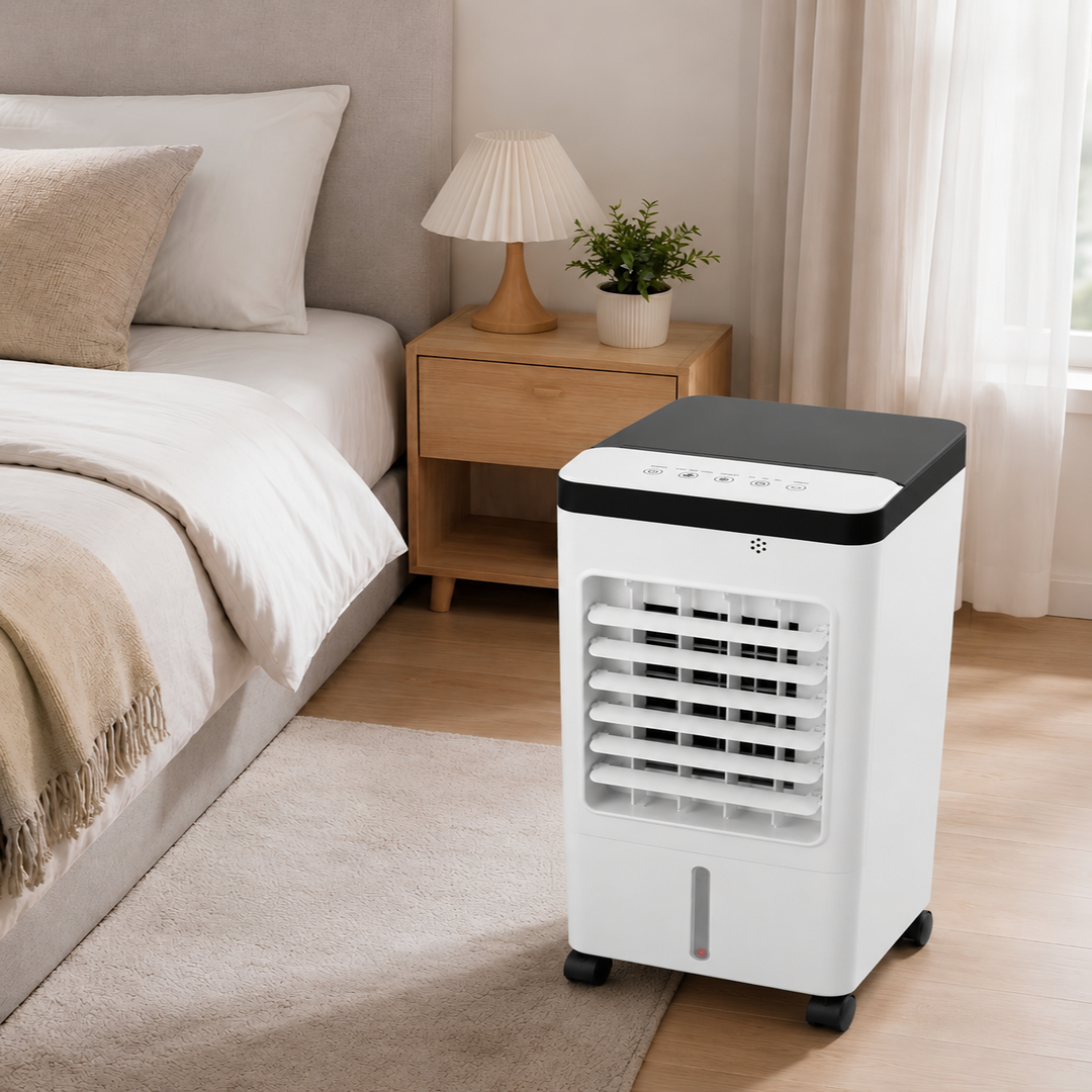 Portable Fan with Water Reservoir and Remote Control, 12-Hour Timer