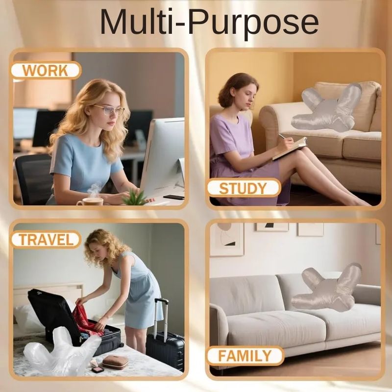 Side Sleeper Pillow with Raised Pillar Frame and Removable Washable Cover