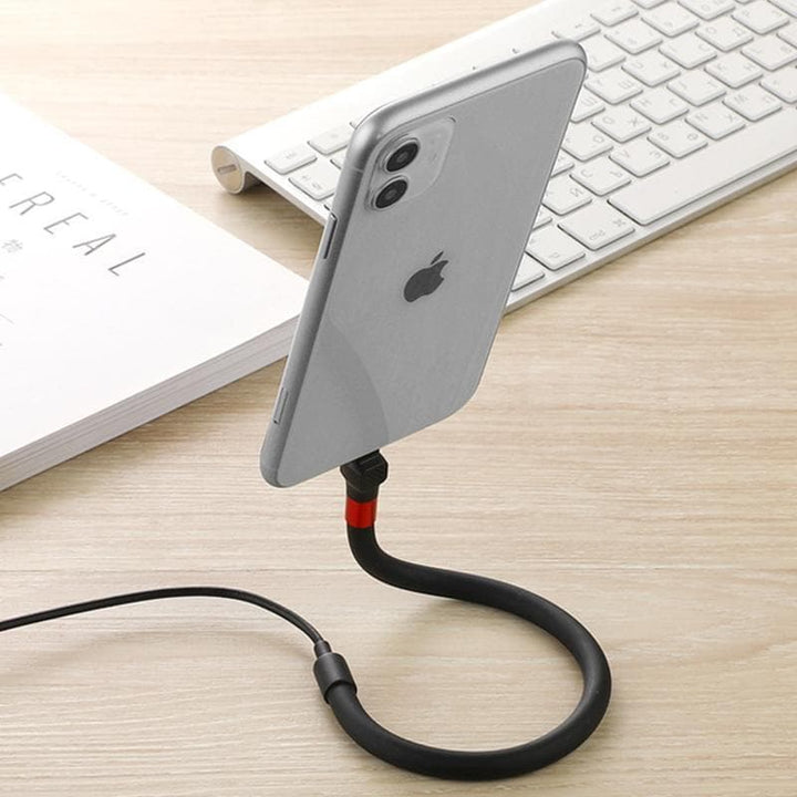 Foldable Phone Charging Cable with Stand Function and Data Transfer, 2.4A Fast Charge