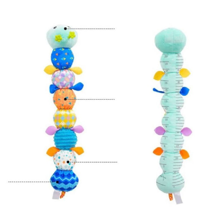 Plush Caterpillar with Musical Squeeze Segments and Bright colours for Babies