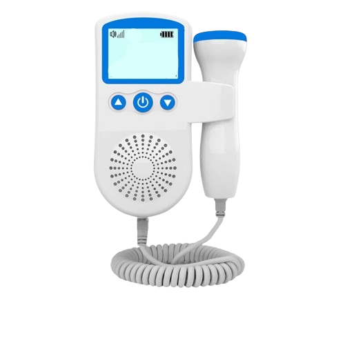 Handheld Prenatal Listening Device with LCD Display and Audio Probe