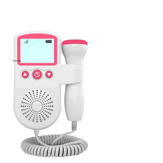 Handheld Prenatal Listening Device with LCD Display and Audio Probe
