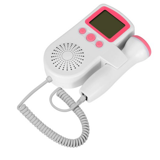 Handheld Prenatal Listening Device with LCD Display and Audio Probe