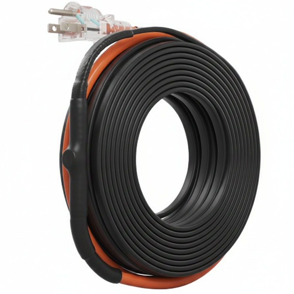 Self-Regulating Heat Cable for Pipe Freeze Protection in Cold Weather